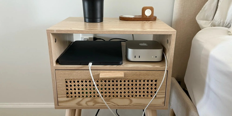 Mac Mini and iPad on Nightstand