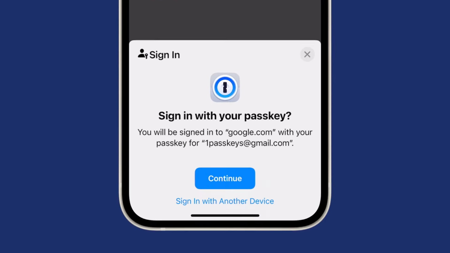 Passkeys on iPhone