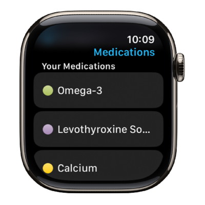 Medications on Apple Watch