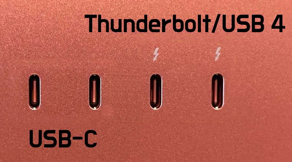 Thunderbolt/USB 4 and USB-C