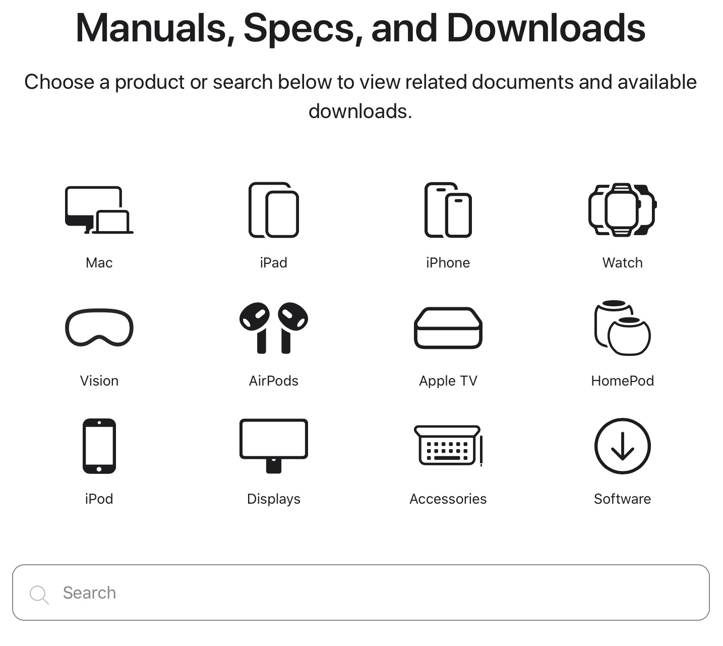 Manuals, Spec, and Downloads