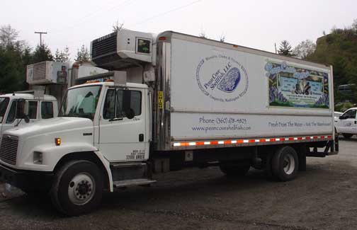 One of our trucks, loaded and ready to go